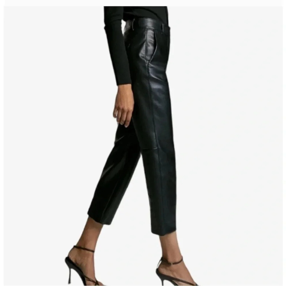Aritzia Babaton vegan leather straight leg pants - Picture 2 of 11